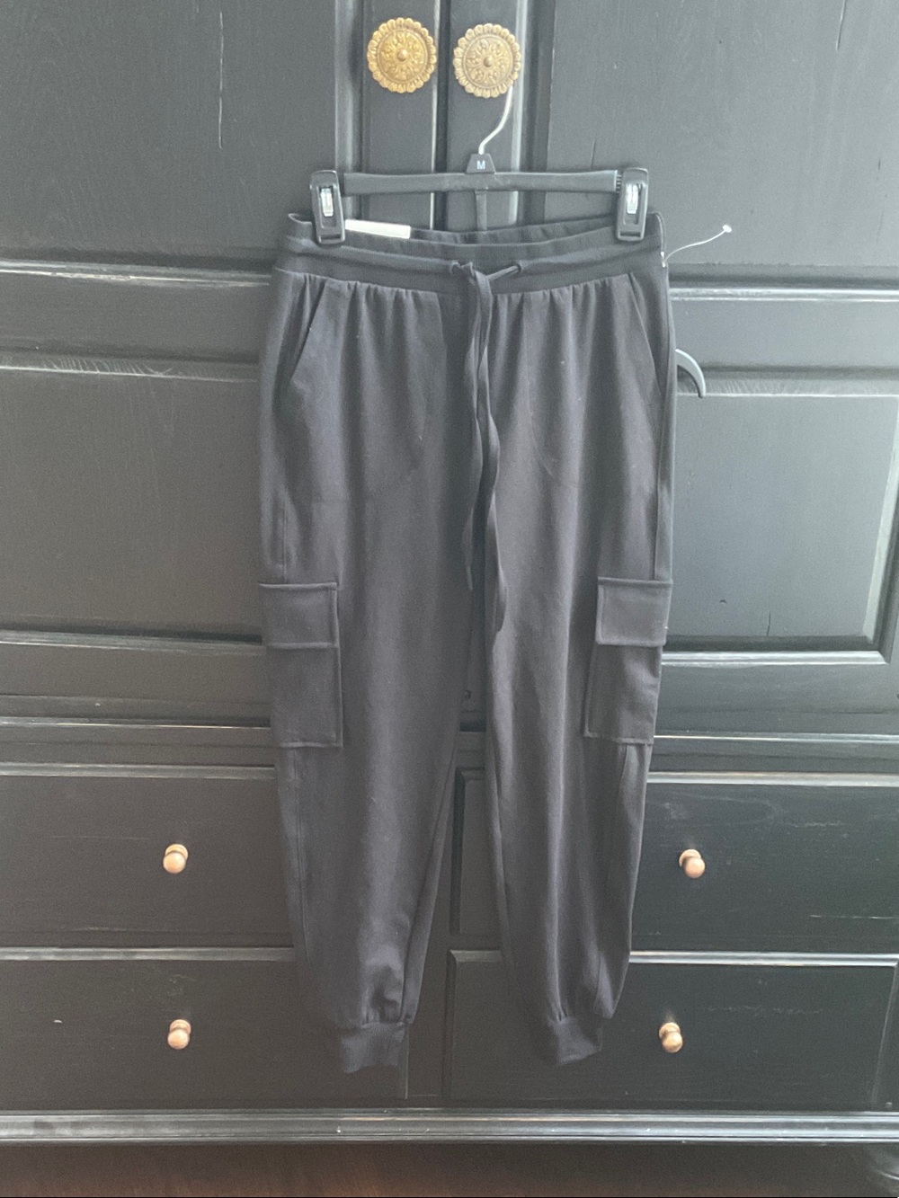 Rachel Zoe Black Cargo Jogger Pants